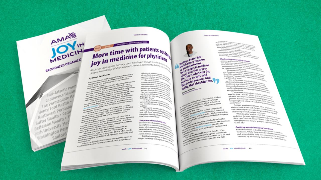 More time with patients restores joy in medicine for physicians ...