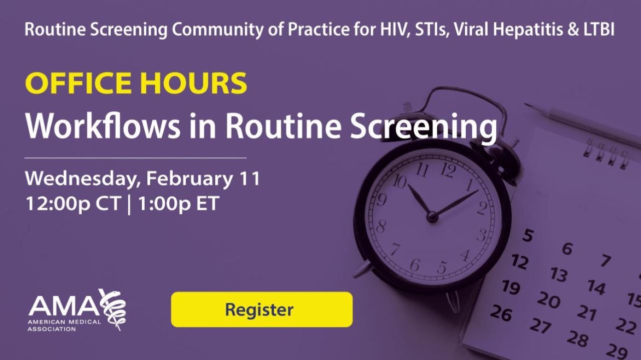 Routine Screening Toolkit Community of Practice Workflows