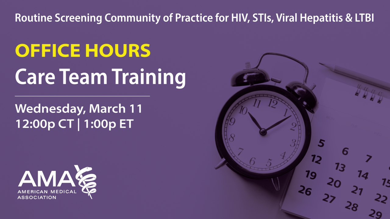 Routine Screening Toolkit Community of Practice Care Team Training