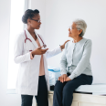 Patient and doctor talking