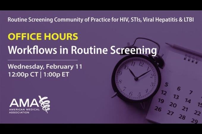 Routine Screening Toolkit Community of Practice Workflows