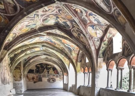 Paintings on the ceiling of a building