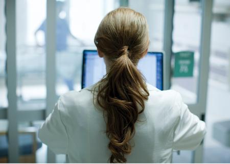 Person working at a computer