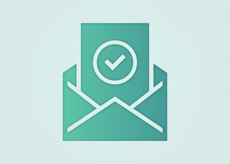 Graphic of a letter and envelope