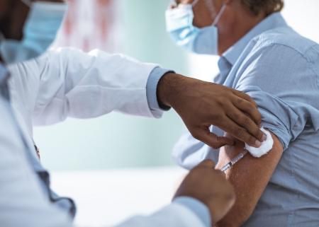 Patient receiving an injection