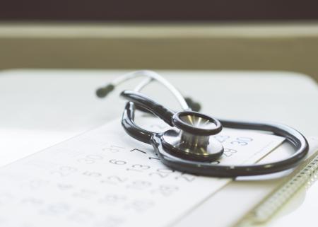 Stethoscope on a calendar