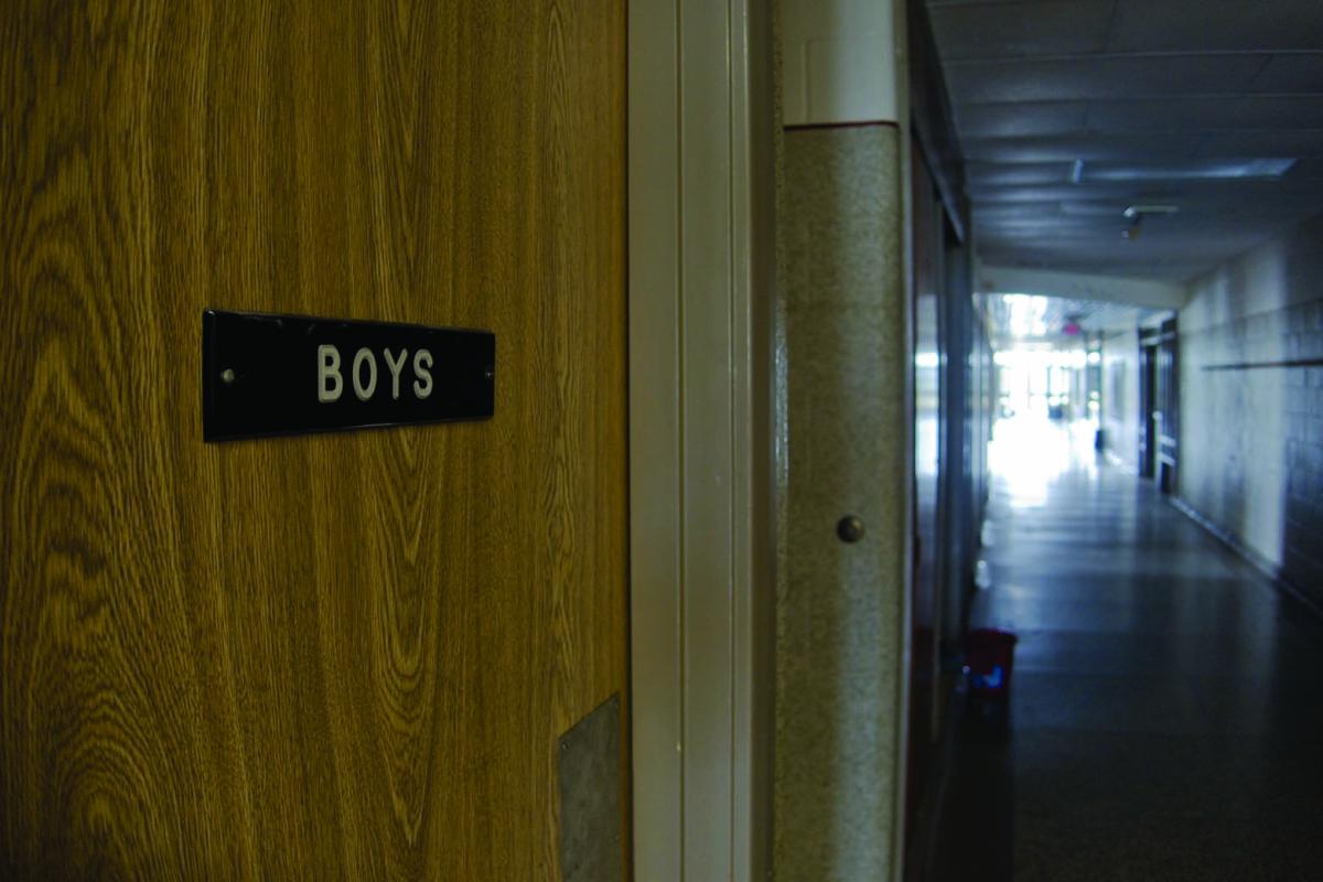 Door of boys bathroom