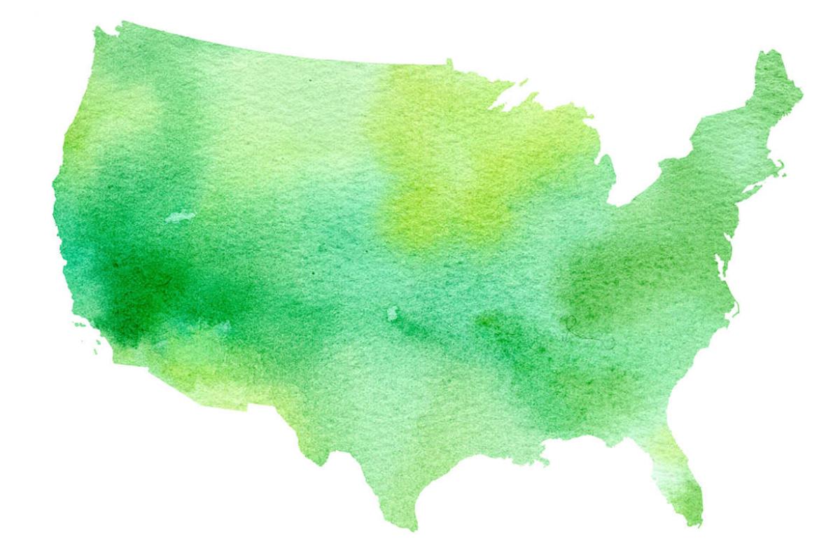 Illustration of U.S. map