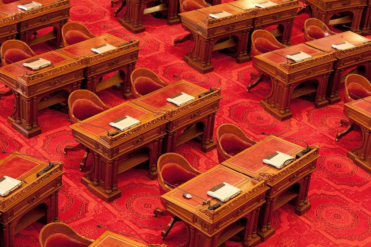 Empty legislation room