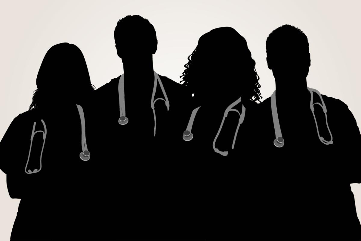Silhouette of physicians