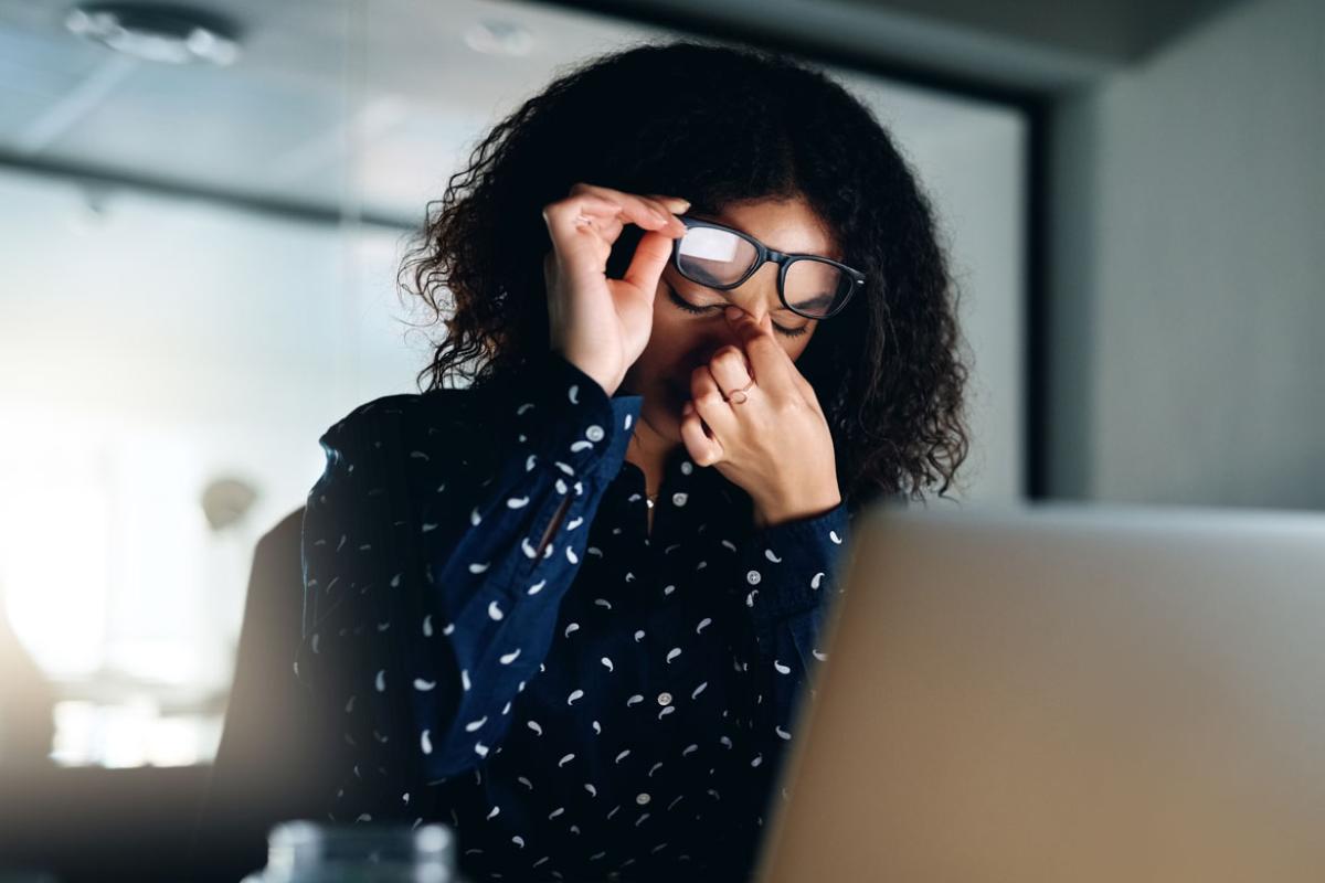 Person in front of laptop
