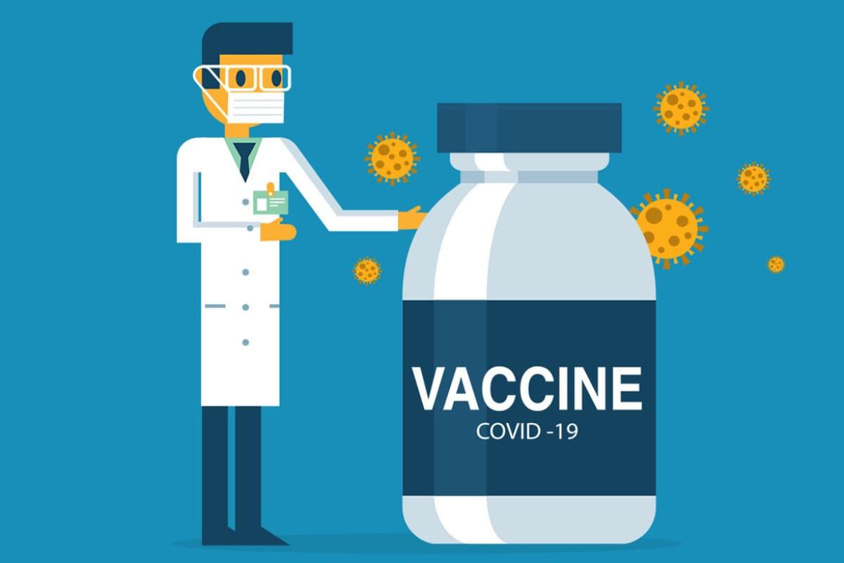 Physician and a coronavirus vaccine
