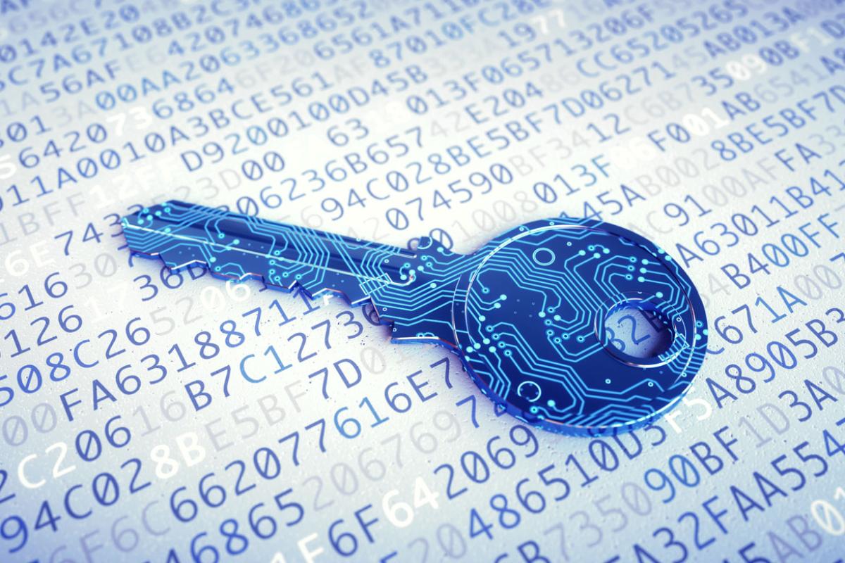 Digital key macro on encrypted data 