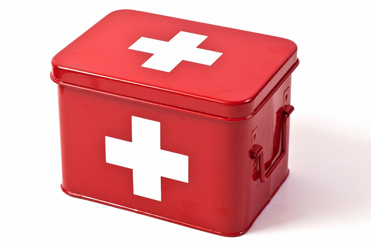 Red first aid box 