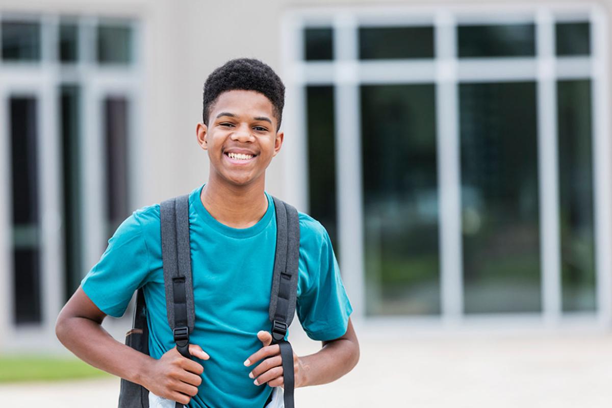 Young smiling student