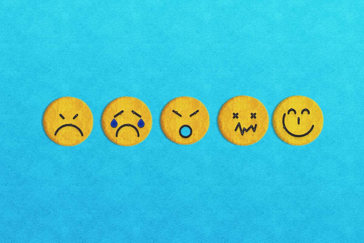 Happy, sad, normal emoticon icons face