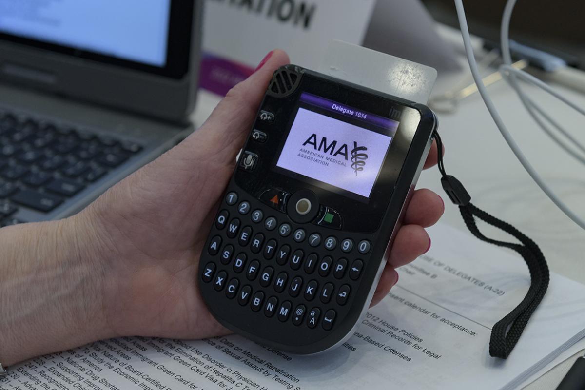 Voting device used at the 2022 Annual Meeting