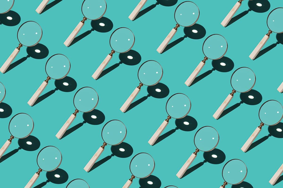 Series of magnifying glasses