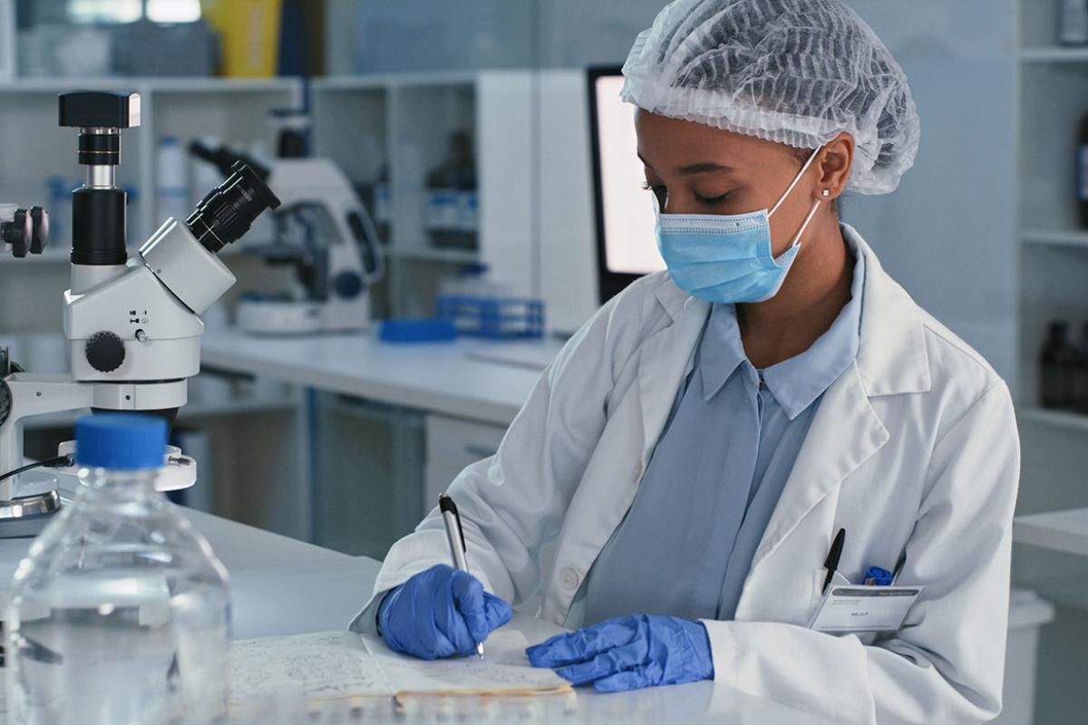 Person working in laboratory