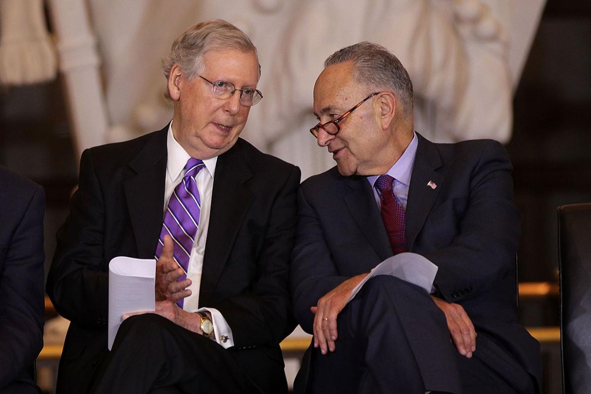 Senate Minority Leader Mitch McConnell and Senate Majority Leader Charles Schumer