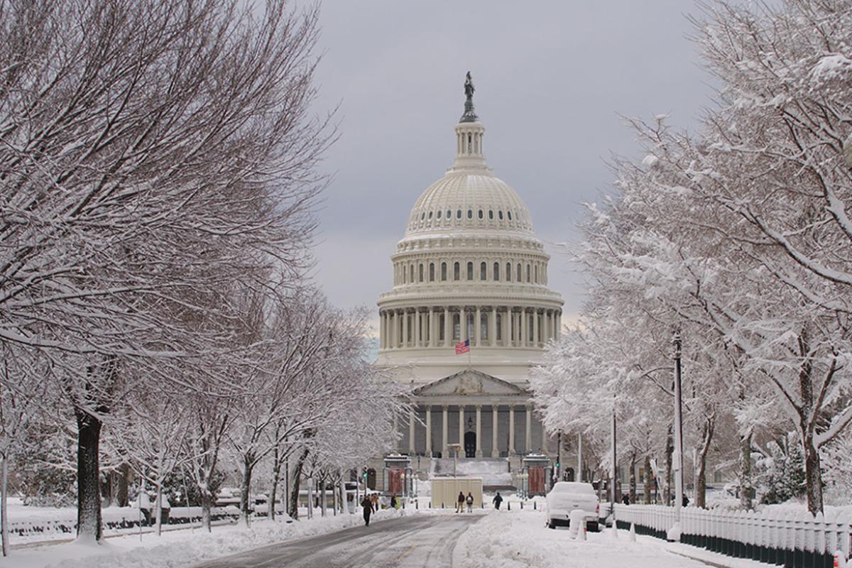 U.S. Capitol after a snowstorm 
