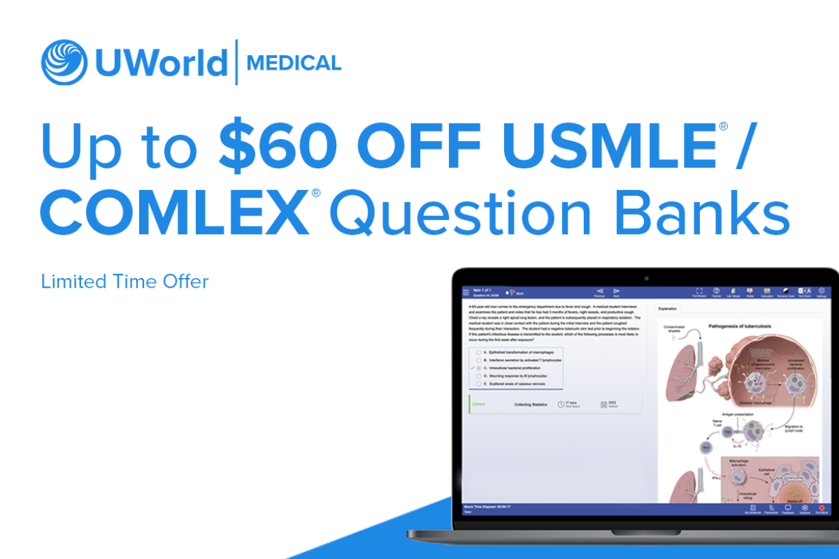 UWorld USMLE and COMLEX savings