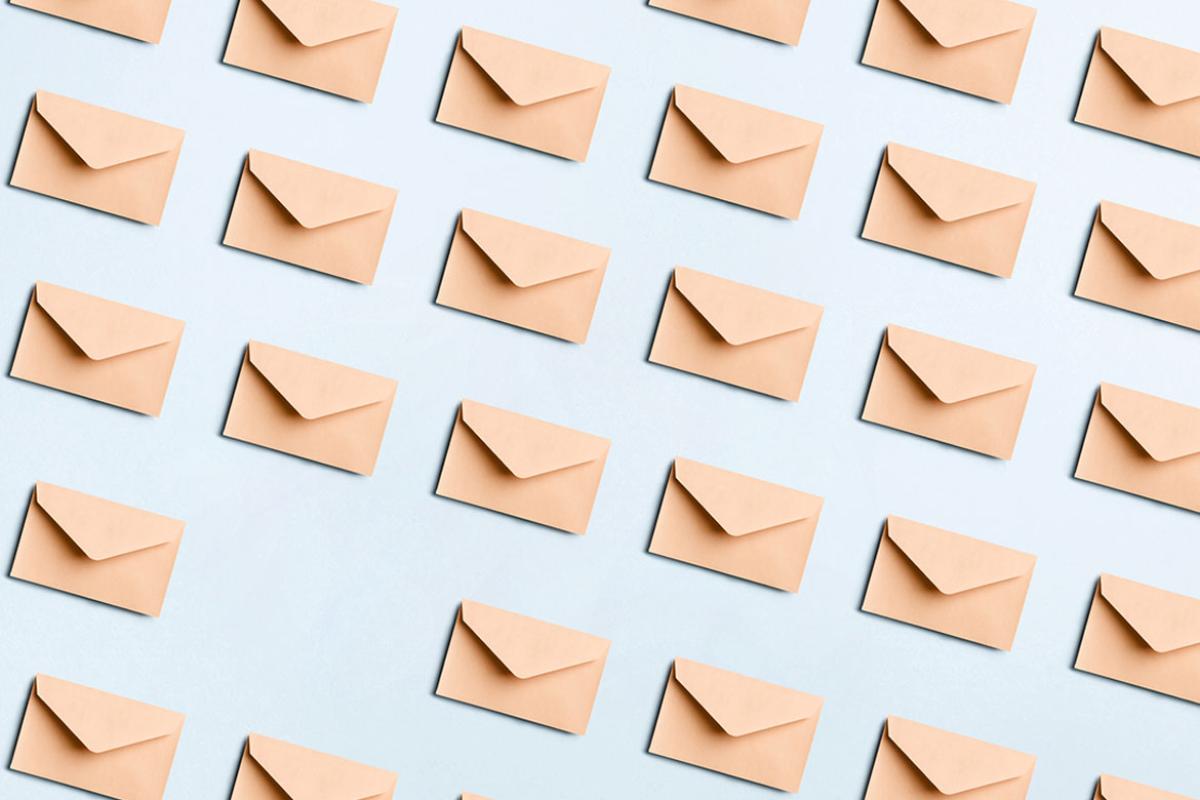 Rows of envelopes