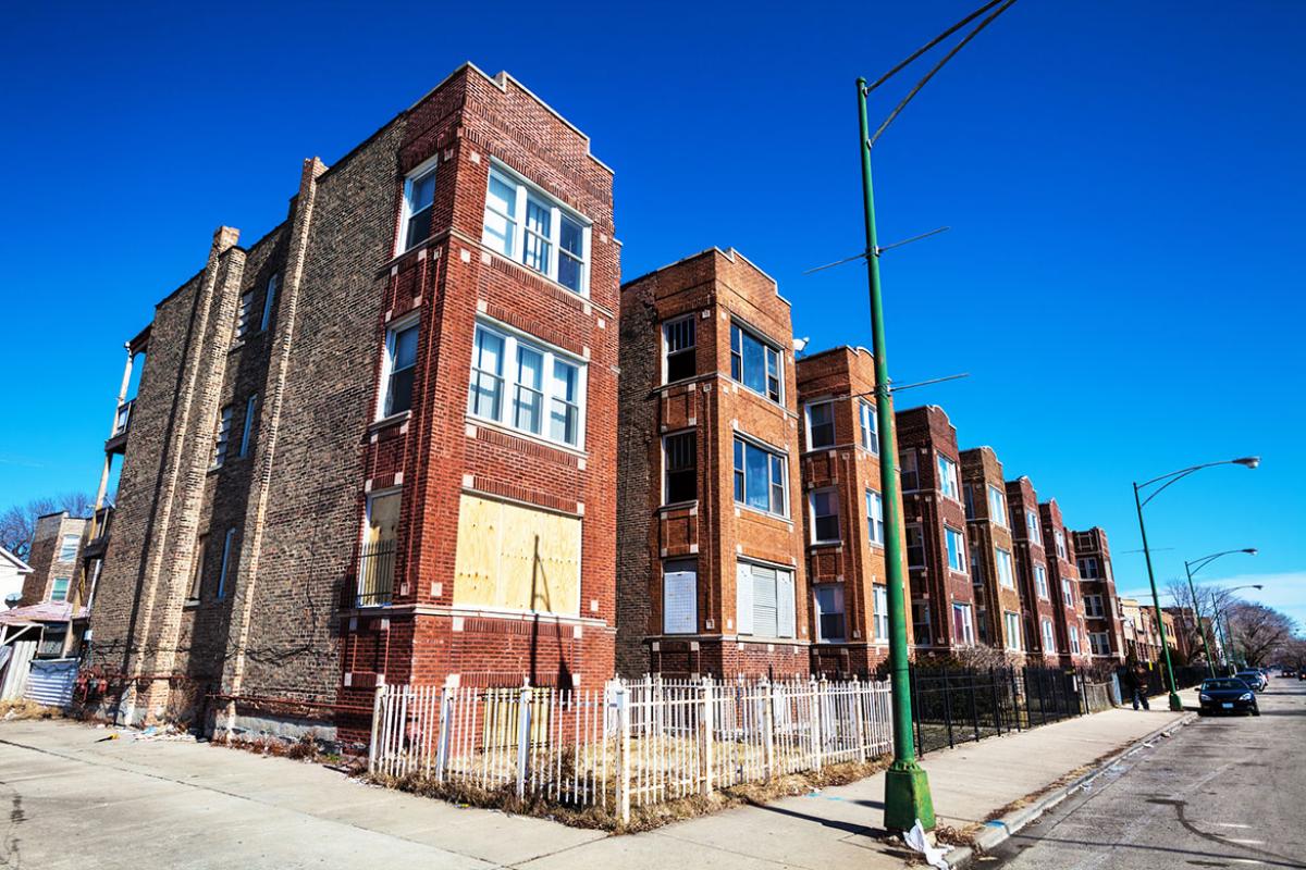 Edwardian flats in East Garfield Park, Chicago