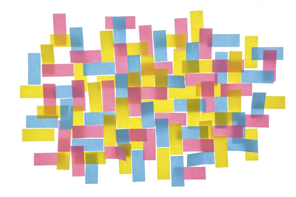 Colored sticky notes