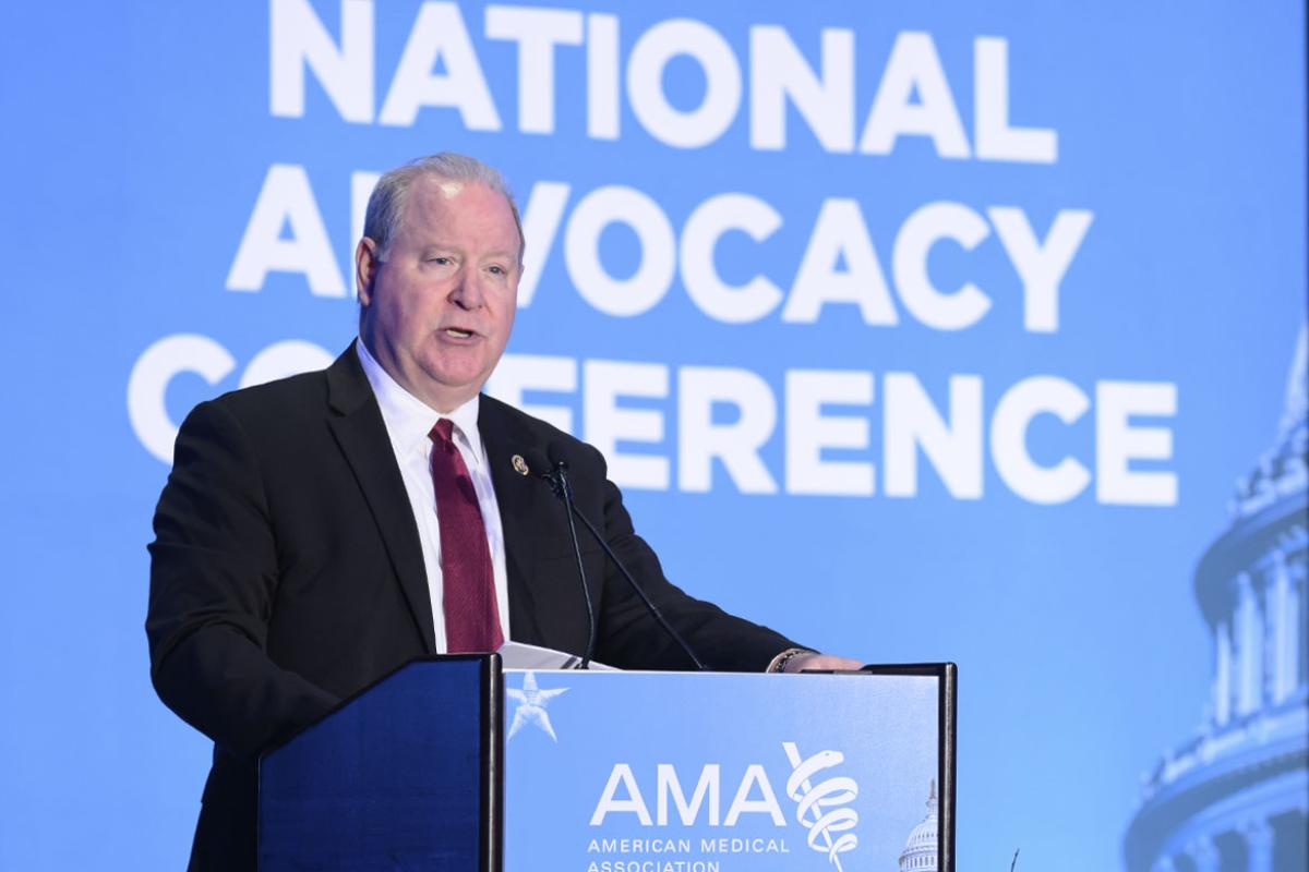 Indiana Rep. Larry Bucshon, MD, speaking at 2024 National Advocacy Conferene (NAC