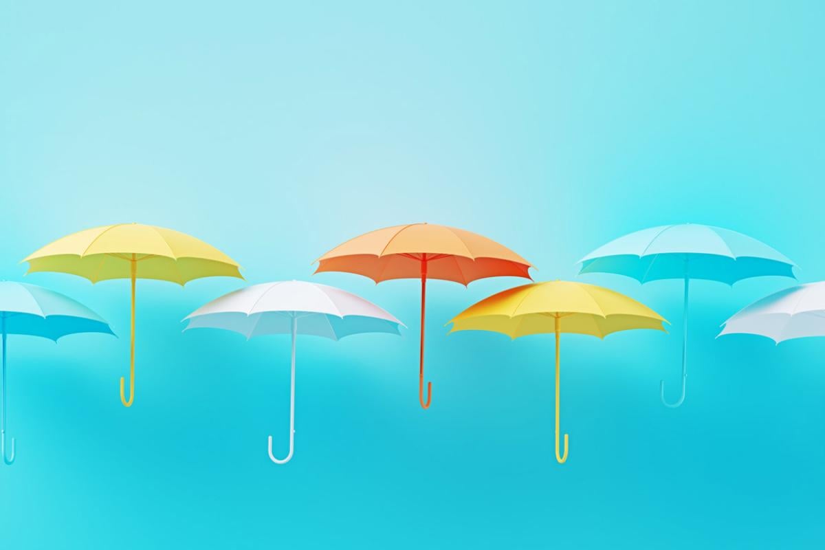 A row of umbrellas