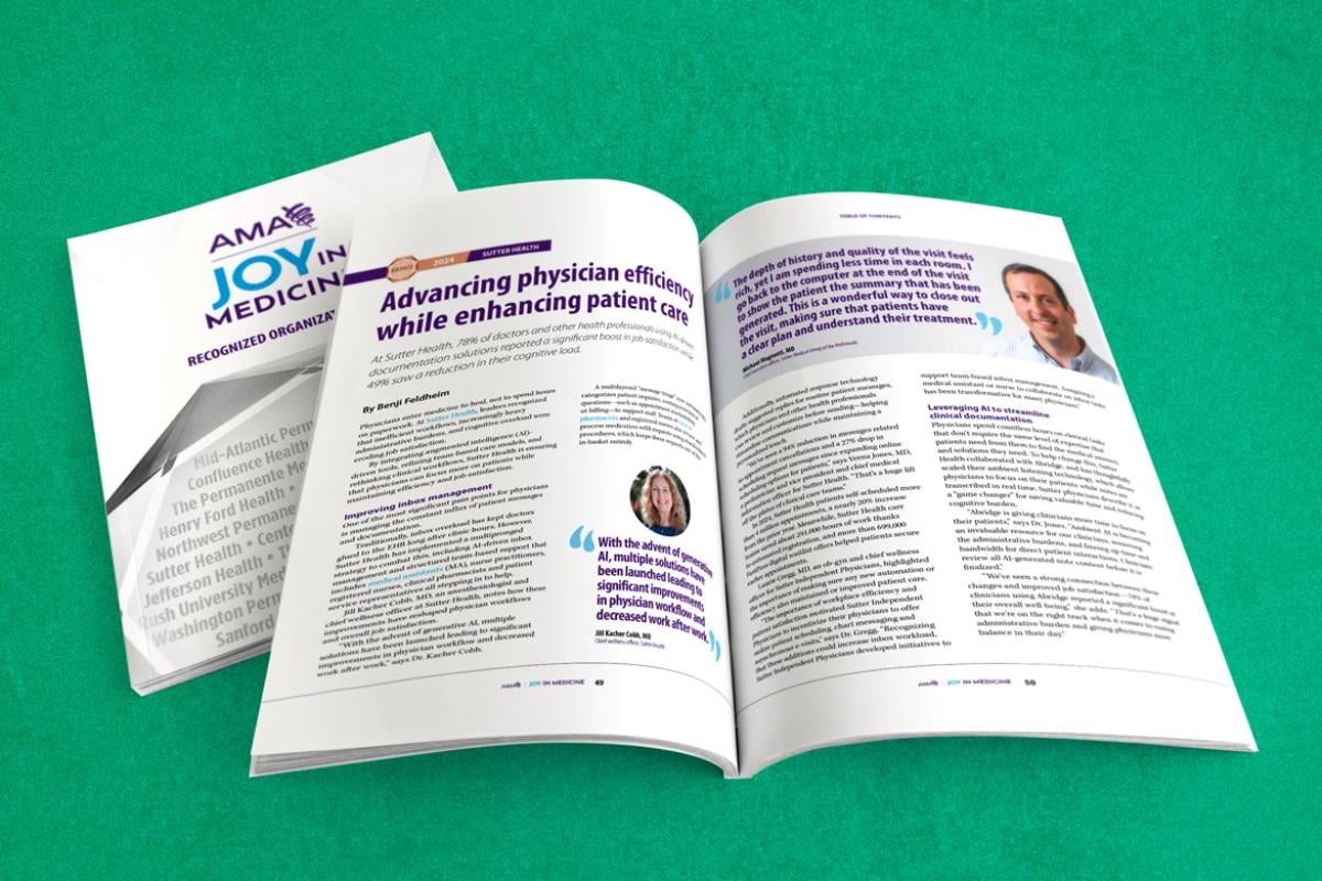 Joy in Medicine: Sutter Health