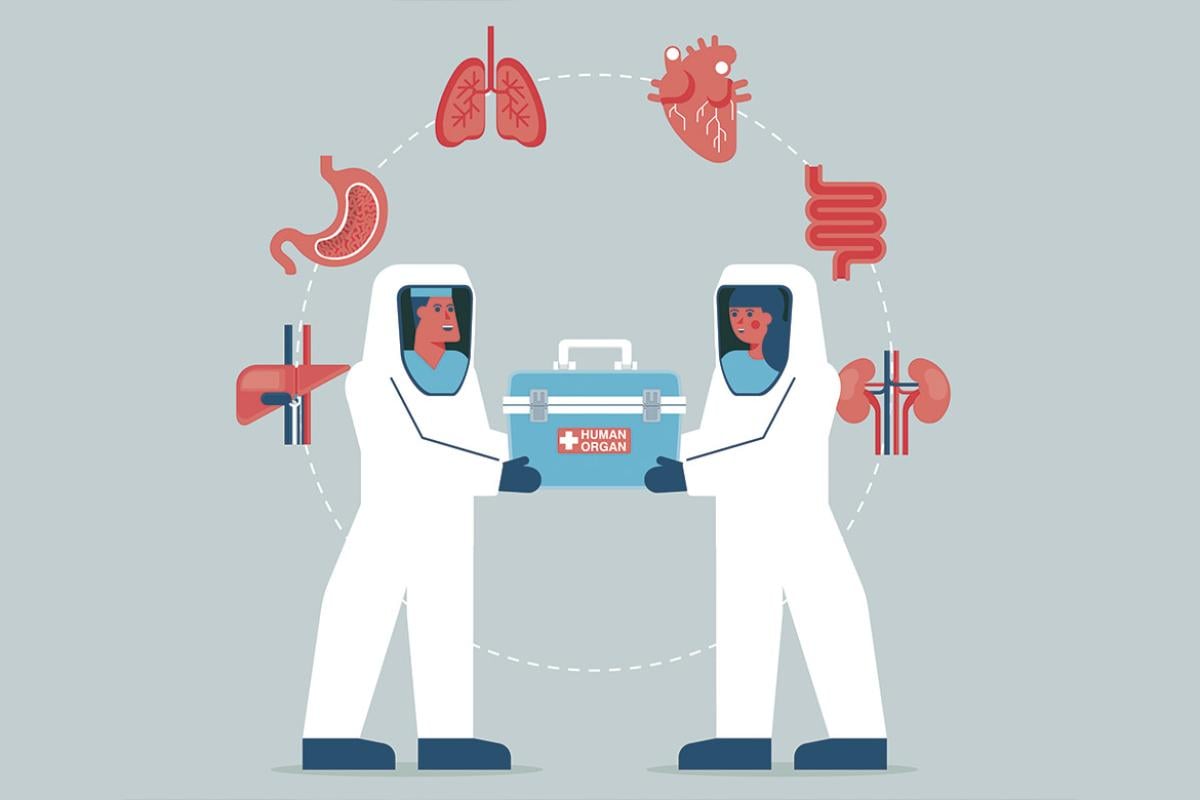 Two figures surrounded by organs