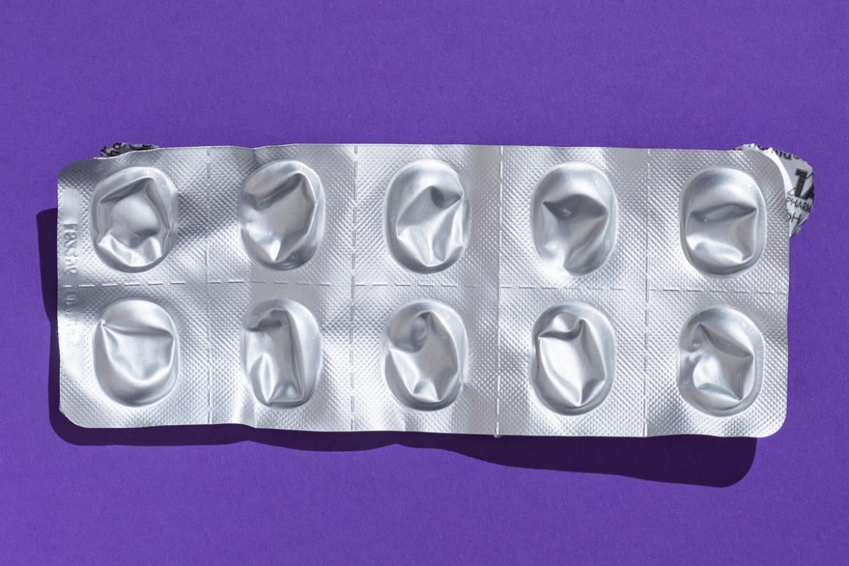 Empty tablet blister pack