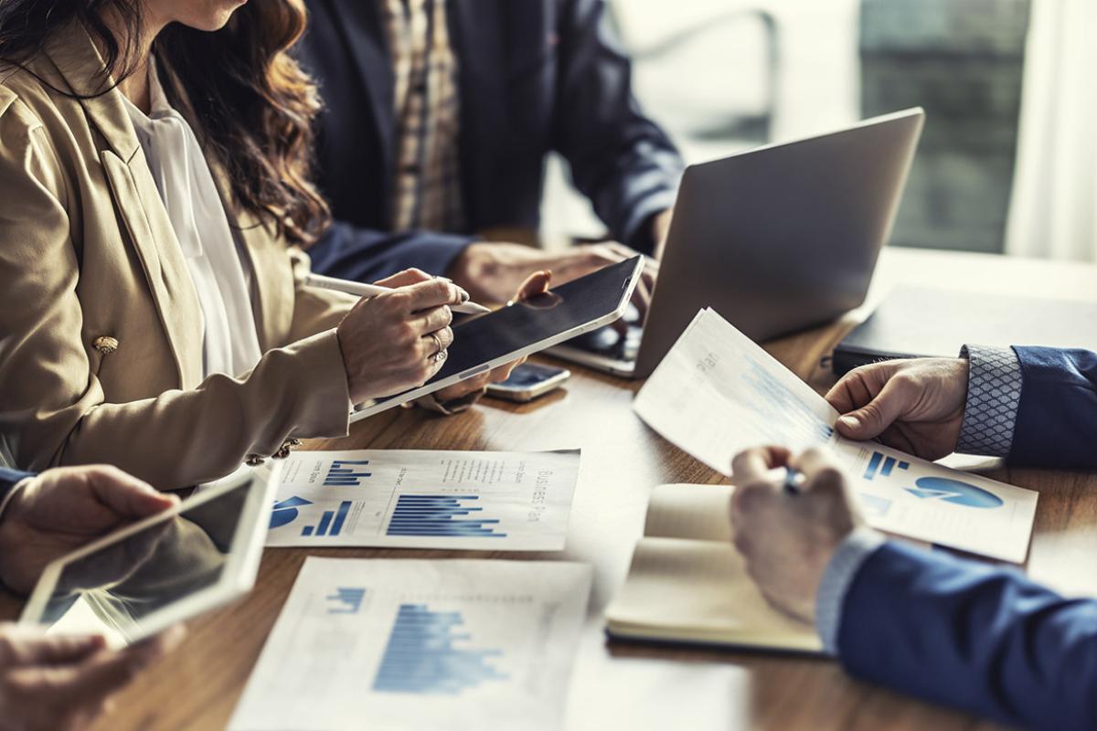 Colleagues at a meeting