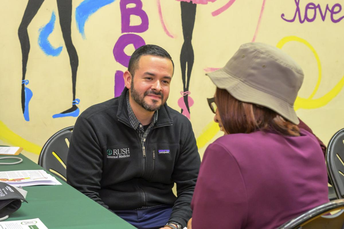 Volunteers at the Live Healthy Chicago event 