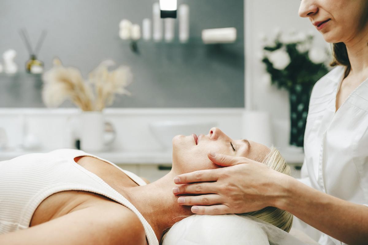 Client at a spa appointment