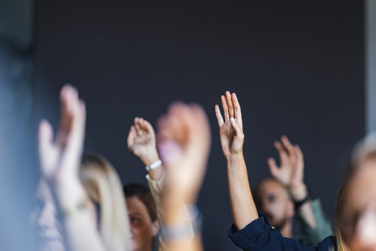 Raised hands