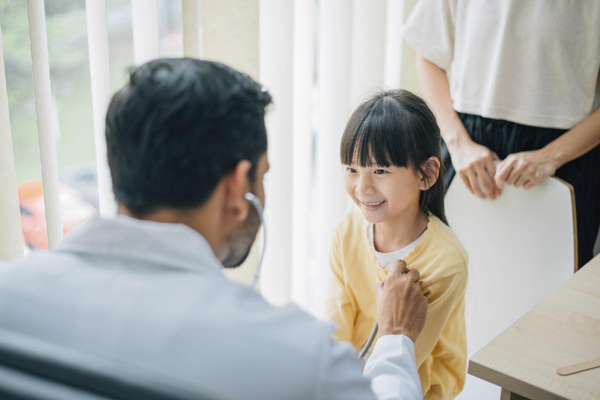 Child during a doctor's appointment