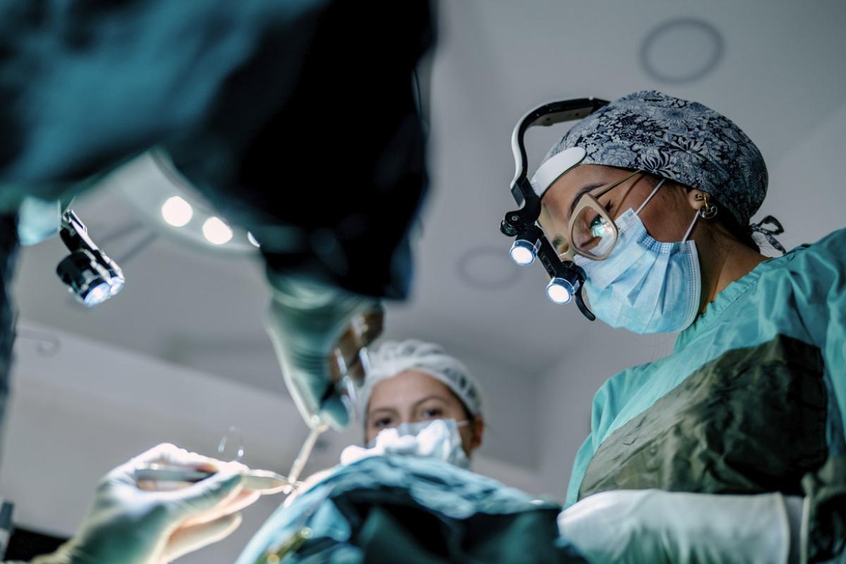 Surgeons in an operating room
