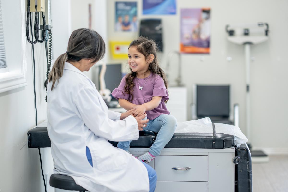 child with doctor
