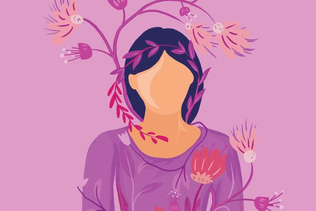 Faceless woman