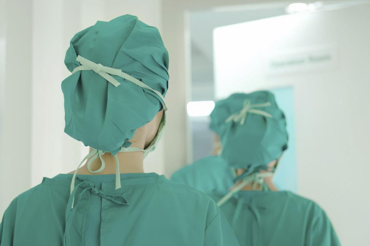 Physicians in scrubs