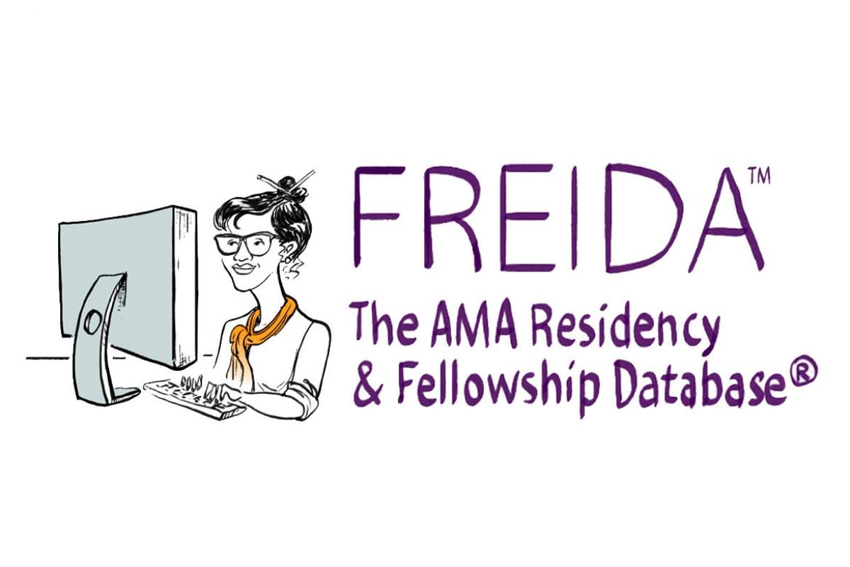 Freida illustration showing woman with laptop