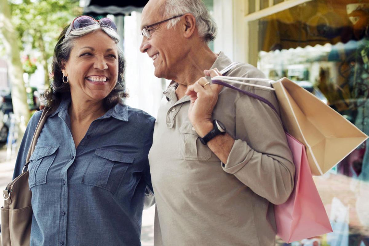 Portrait of a smiling, healthy senior couple.