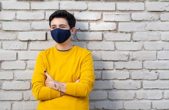 Person in a face mask