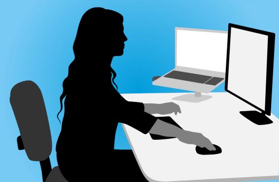 Person at a computer