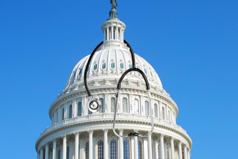 U.S. Capitol Dome with a stethoscope