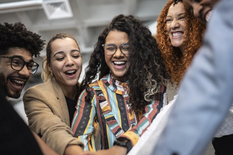 Smiling group of young adults