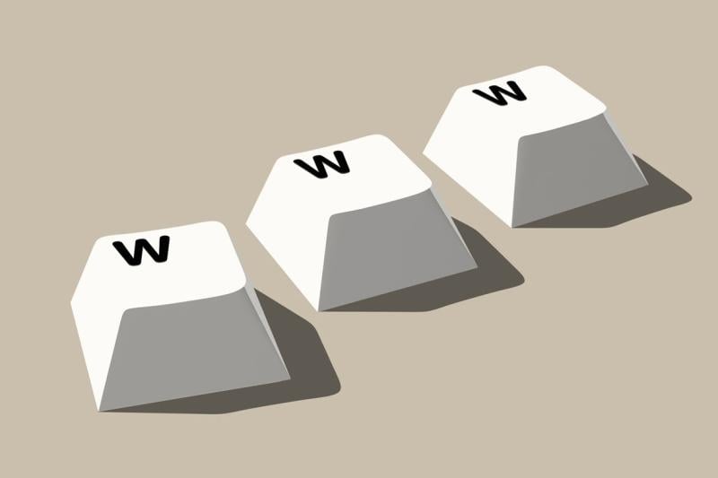 W keys from a keyboard